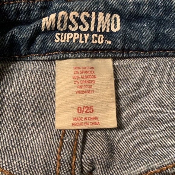 Mossimo Blue Jean Frayed Mini Skirt - Size 0/25 - Picture 3 of 4
